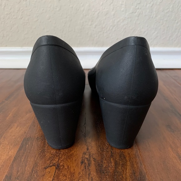 CROCS Lina Wedge Shoes Dual Comfort Black - Picture 7 of 11